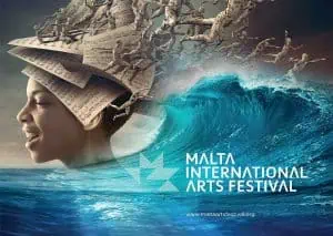 Banner for the Malta International Arts Festival.