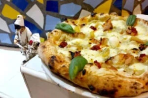 Traditional Italian pizza served at Made in Sud.