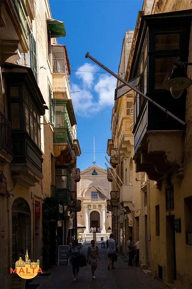 St. Zachary Street, Valletta, with a few of St. John's Co-Cathedral.
