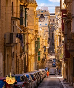 Typical street scene in Valletta.