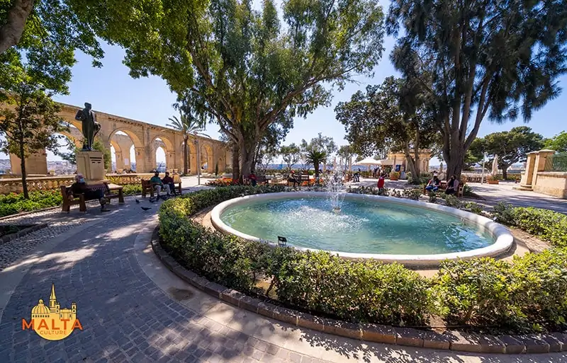 The Upper Barrakka Gardens in Valletta.
