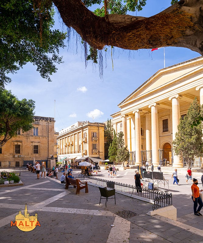 Republic Street Valletta, near the Courts of Justice.