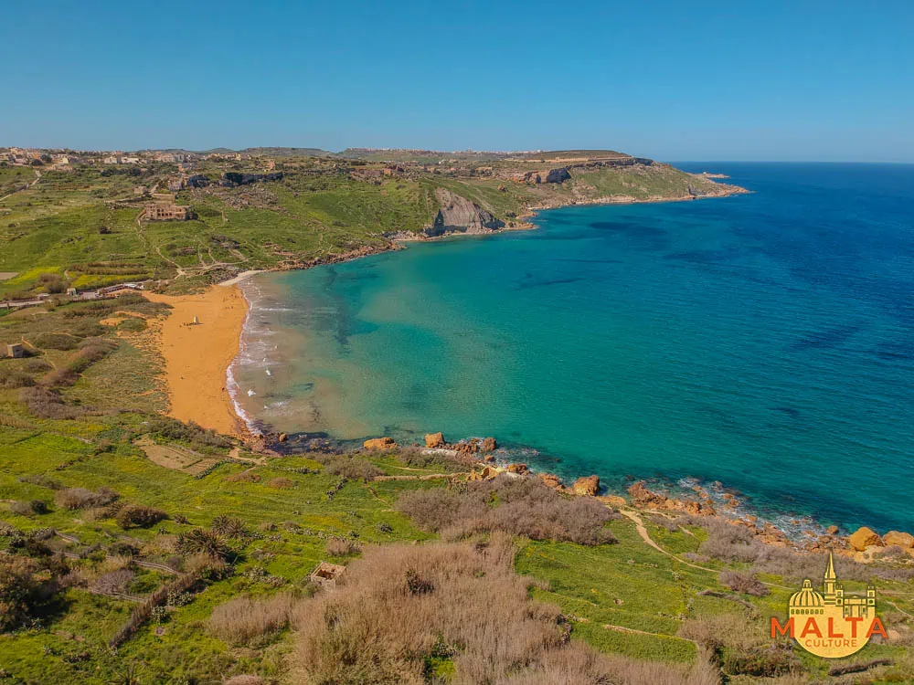 Ramla Bay in Gozo is located North of the village of Nadur.