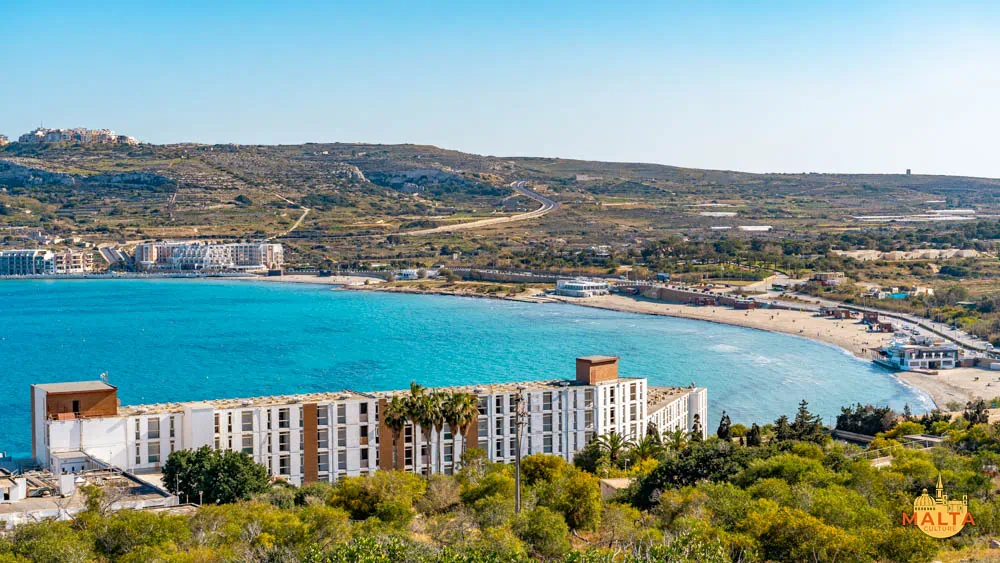 Stunning views of Għadira Bay.