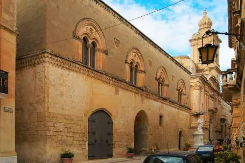 The facade of Palazzo Santa Sofia in Villegaignon Street, Mdina.