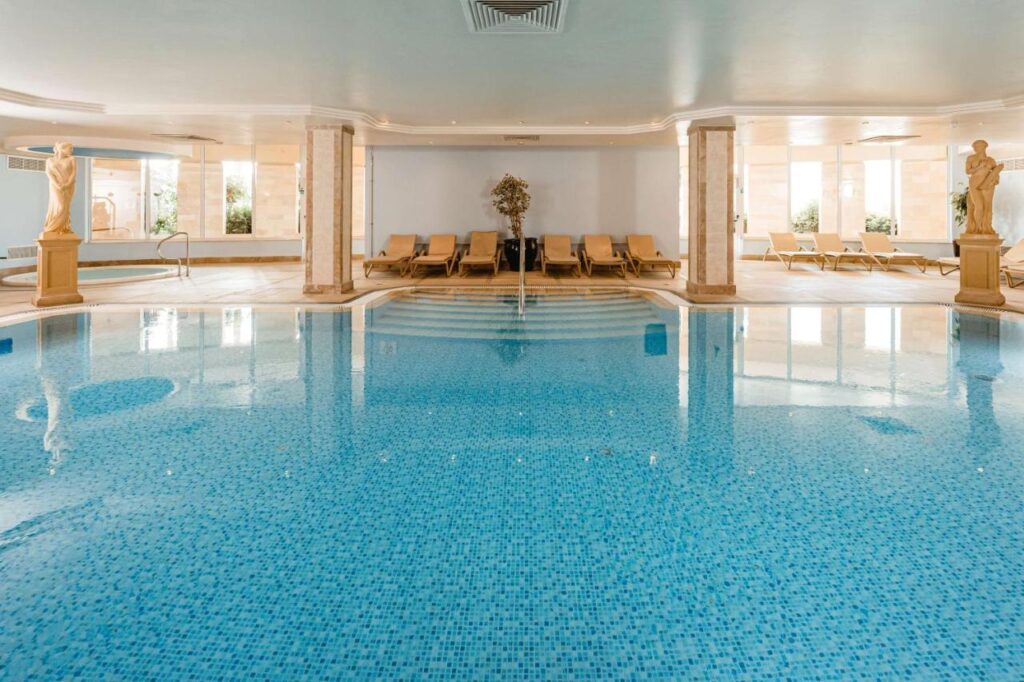 The indoor pool at the Radisson Blu Resort and Spa, Golden Sands.