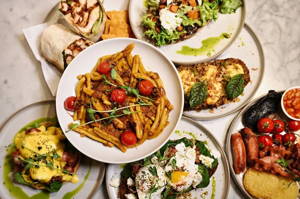 A selection of dishes at Karamelli Brunch Cafe in Victoria, Gozo.
