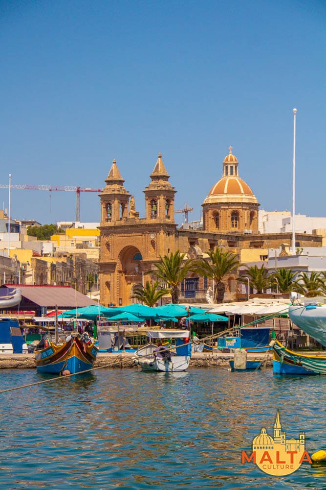 The church dedicated to Our Lady of Pompeii in the heart of Marsaxlokk village.