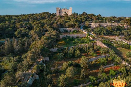 Buskett Gardens with Verdala Palace on the outskirts of Rabat and Siġġiewi.