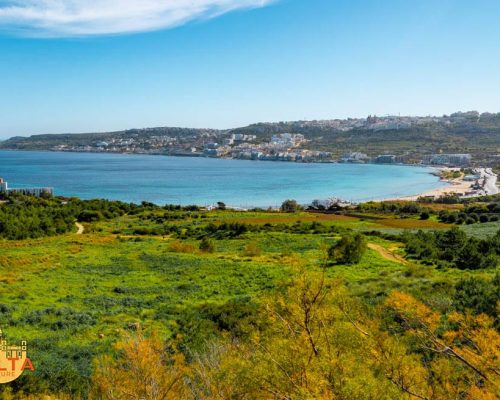 Mellieħa Bay, also called Għadira Bay.
