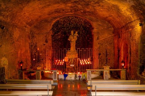 That statue of Our Lady of the Grotto in Mellieħa.