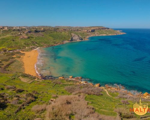Ramla Bay in Gozo is located North of the village of Nadur.