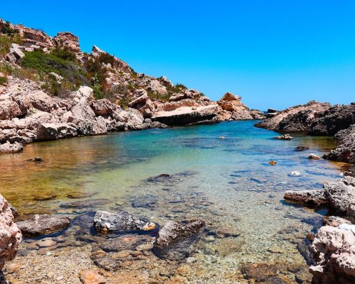 Slugs Bay Malta is located north of Mellieħa Bay.