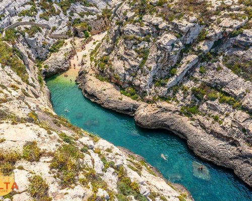 Wied il-Għasri is one of the most stunning bays in Gozo.